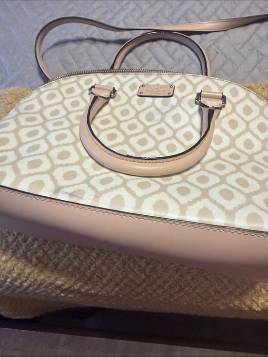 kate spade Handbags - kate spade Pale Pink and Cream Patterned Dome Satchel